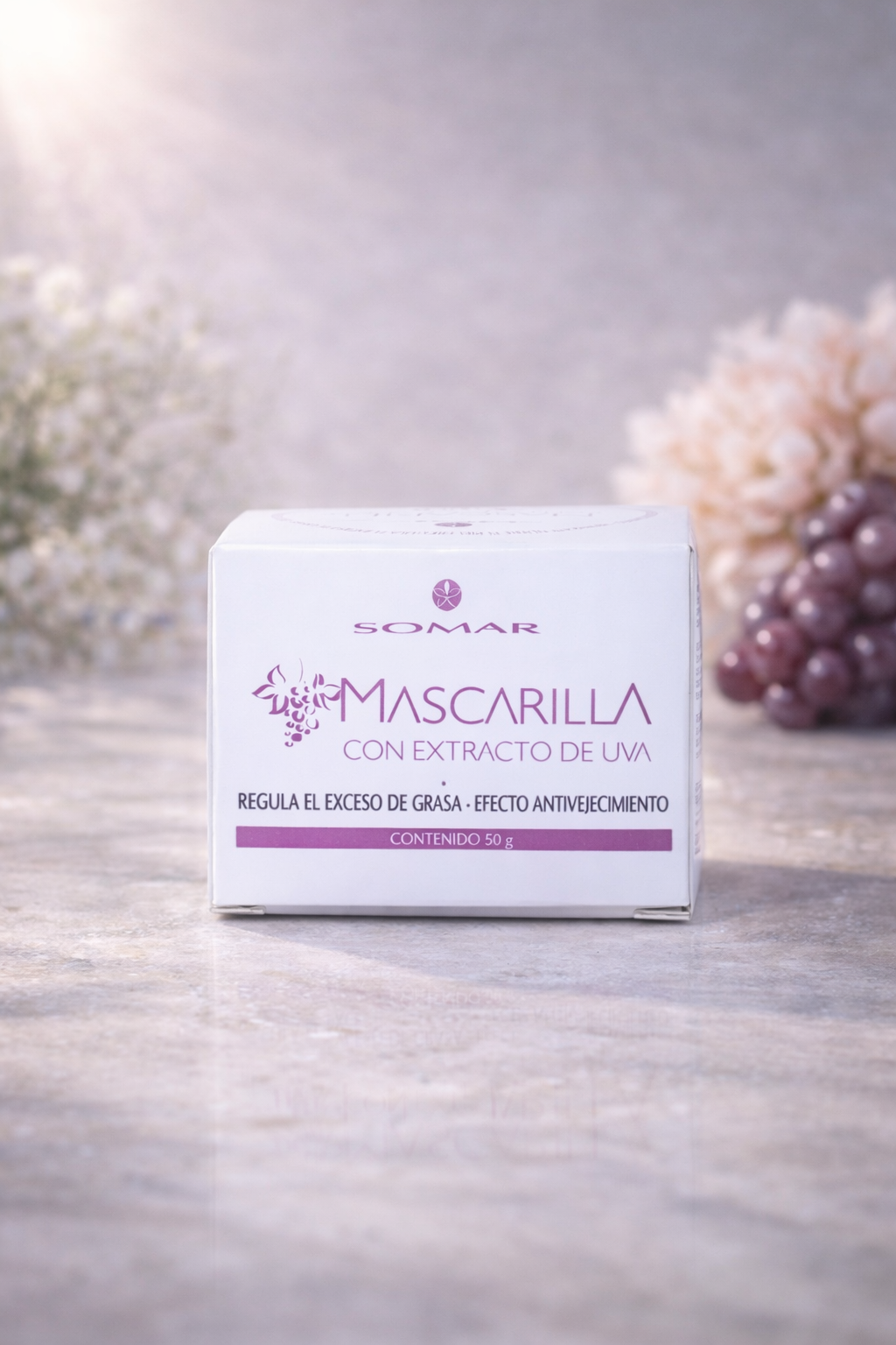 Mascarilla con Extracto de Uva