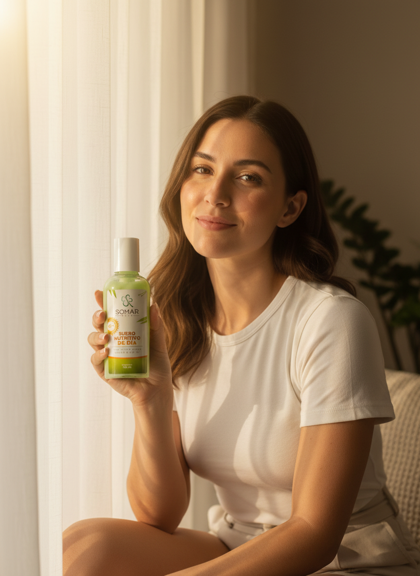 Lifestyle beauty photograph with Somar Rolf product