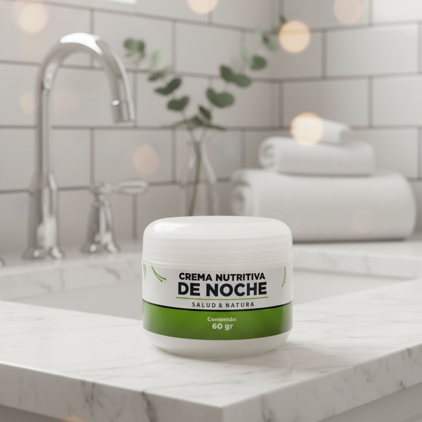 Luxury bathroom setting with Somar night cream